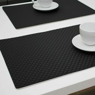 Polyline-placemat-ruitjes-zafiro-vierkantjes-zwart-black-trendy