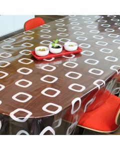 Nappe de Table Ovale en PVC Nelya – Nappe Transparente